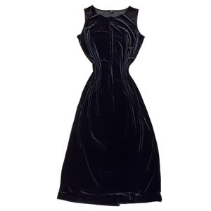 Vintage Goth Velvet Maxi Dress